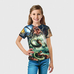 Футболка детская Ктулху Лавкрафт, цвет: 3D-принт — фото 2