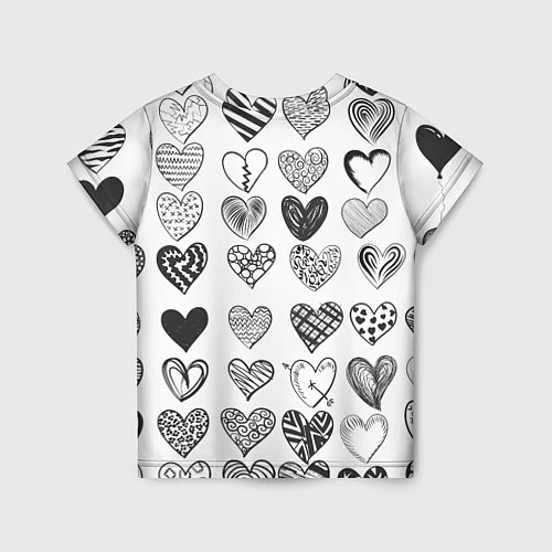 Детская футболка Сердца / 3D-принт – фото 2