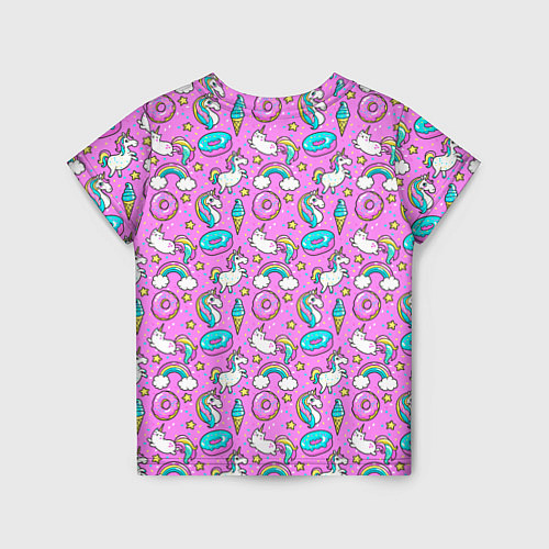 Детская футболка Единороги и пончики / 3D-принт – фото 2