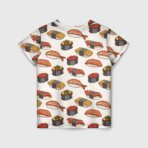 Детская футболка I love sushi Я люблю суши / 3D-принт – фото 2