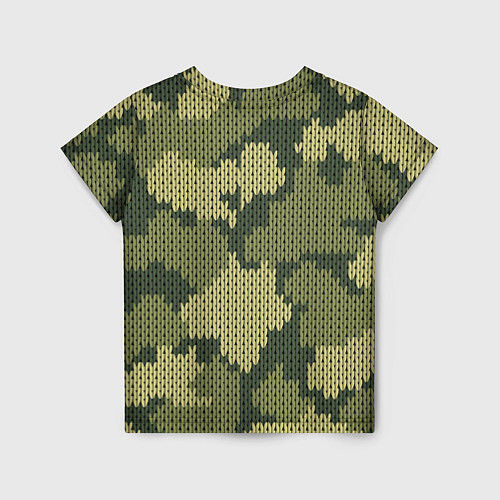 Детская футболка Вязаный принт милитари / 3D-принт – фото 2