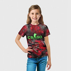 Футболка детская CS GO Red heat, цвет: 3D-принт — фото 2