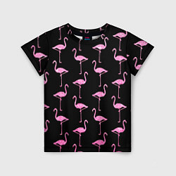 Детская футболка Фламинго Чёрная