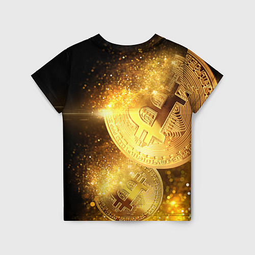 Детская футболка БИТКОИН ЗОЛОТО BITCOIN GOLD / 3D-принт – фото 2