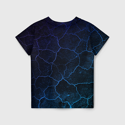 Детская футболка НЕОНОВЫЕ ТРЕЩИНЫ NEON CRACKS / 3D-принт – фото 2