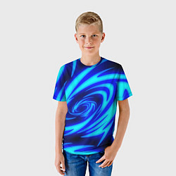 Футболка детская ОГНЕННЫЕ ВОЛНЫ FIRE STRIPES, цвет: 3D-принт — фото 2