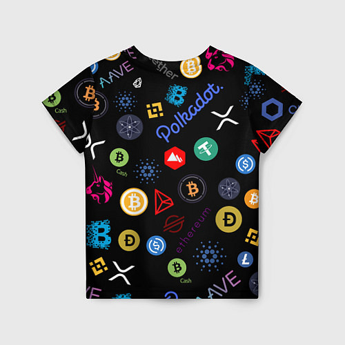 Детская футболка BITCOIN PATTERN БИТКОИН Z / 3D-принт – фото 2