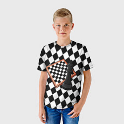 Футболка детская Шахматы, цвет: 3D-принт — фото 2