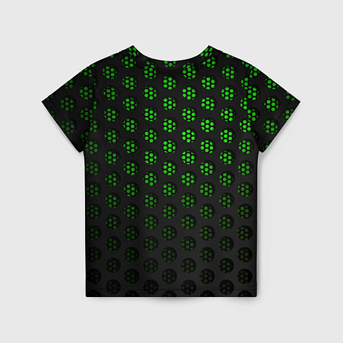Детская футболка Зелёные соты 3D / 3D-принт – фото 2
