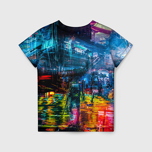 Детская футболка Сyberpunk City / 3D-принт – фото 2