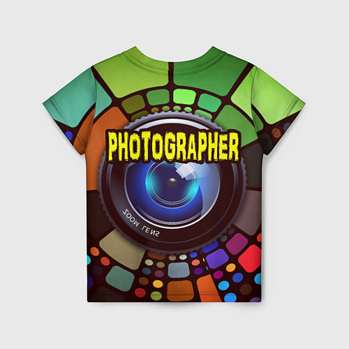 Детская футболка Фотограф и объектив / 3D-принт – фото 2