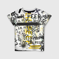 Футболка детская LIL PEEP Vintage Graffiti Wall, цвет: 3D-принт