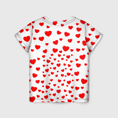 Детская футболка Енот в сердечках / 3D-принт – фото 2