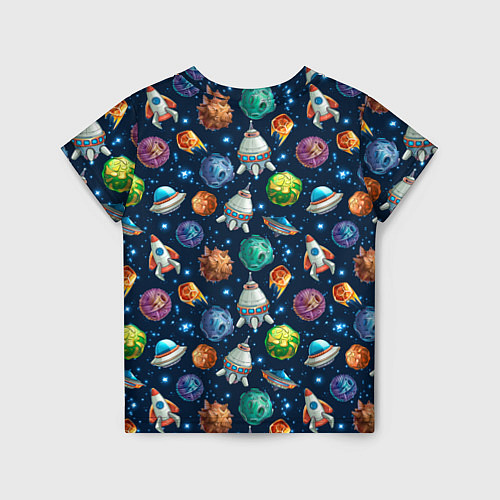 Детская футболка Мультяшные планеты / 3D-принт – фото 2