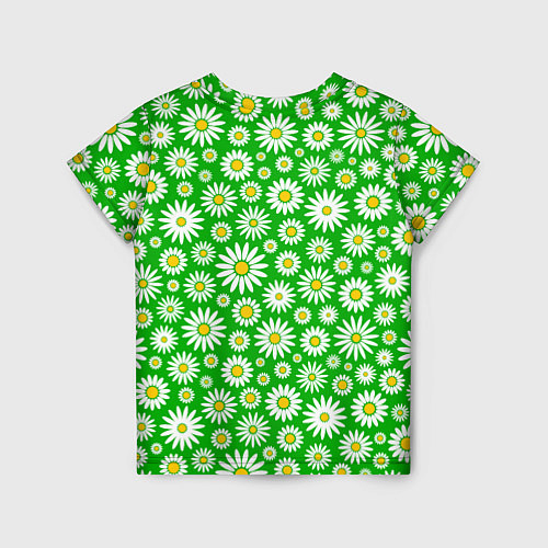 Детская футболка Ромашки на зелёном фоне / 3D-принт – фото 2
