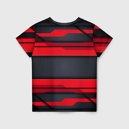 Детская футболка Red and Black 3D abstract / 3D-принт – фото 2