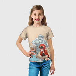 Футболка детская Клетки за работой, цвет: 3D-принт — фото 2