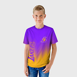Футболка детская LOS ANGELES LAKERS ЛЕЙКЕРС, цвет: 3D-принт — фото 2