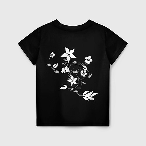 Детская футболка Цвета цветов черное / 3D-принт – фото 2
