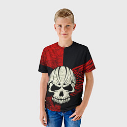 Футболка детская Крылатый череп 3D, цвет: 3D-принт — фото 2