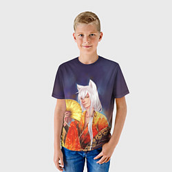 Футболка детская Томоэ, цвет: 3D-принт — фото 2