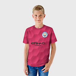 Футболка детская Manchester City Home Goalkeeper 202122, цвет: 3D-принт — фото 2