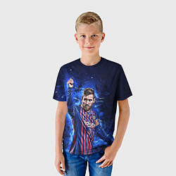 Футболка детская Lionel Messi Barcelona 10, цвет: 3D-принт — фото 2
