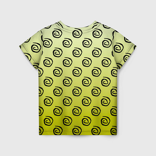 Детская футболка Узор спиральки на желтом фоне / 3D-принт – фото 2