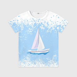 Футболка детская ОДИНОКАЯ ЛОДКА SAILBOAT Z, цвет: 3D-принт