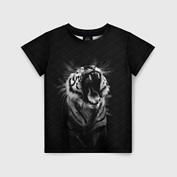 Футболка детская Тигр рычит Tiger realistic, цвет: 3D-принт