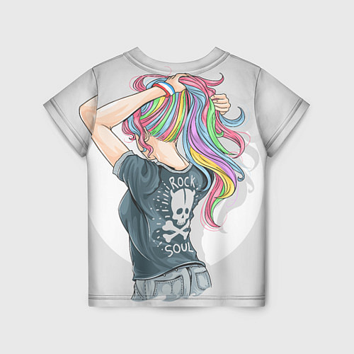 Детская футболка Девушка Рокер / 3D-принт – фото 2