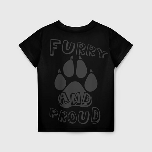 Детская футболка Furry proud / 3D-принт – фото 2