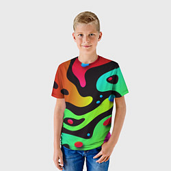 Футболка детская Неон, цвет: 3D-принт — фото 2