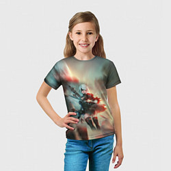 Футболка детская 2B Nier Automata Z, цвет: 3D-принт — фото 2