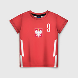 Футболка детская Lewandowski Poland 9, цвет: 3D-принт