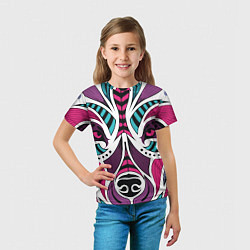 Футболка детская Морда волка, цвет: 3D-принт — фото 2