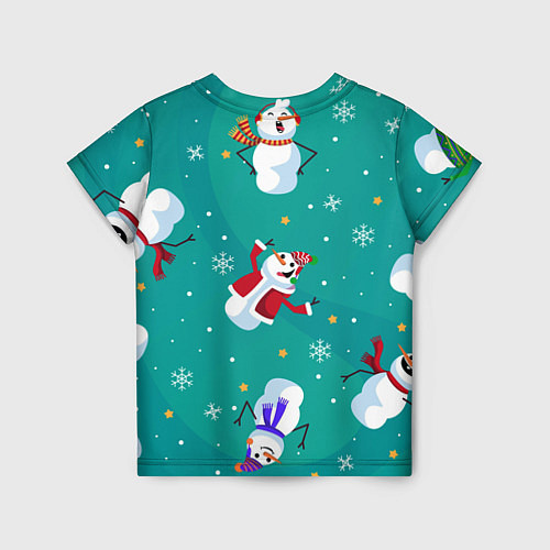Детская футболка РазНые Снеговики / 3D-принт – фото 2