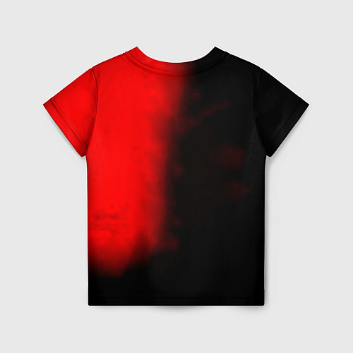 Детская футболка Чёрный Аста красный туман / 3D-принт – фото 2