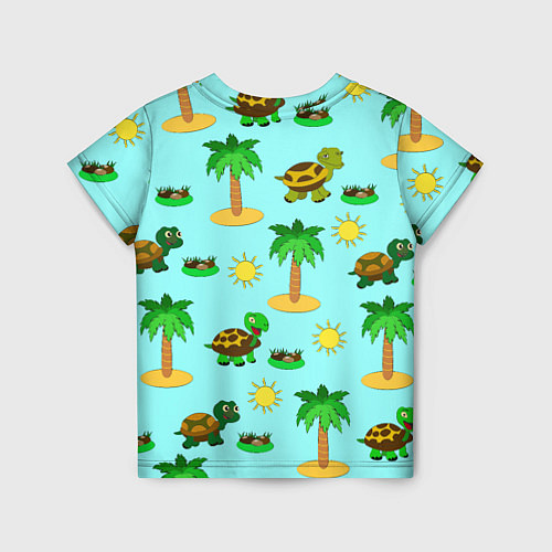 Детская футболка Черепашки и пальмы / 3D-принт – фото 2