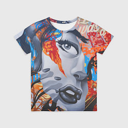 Футболка детская Девушка арт, цвет: 3D-принт