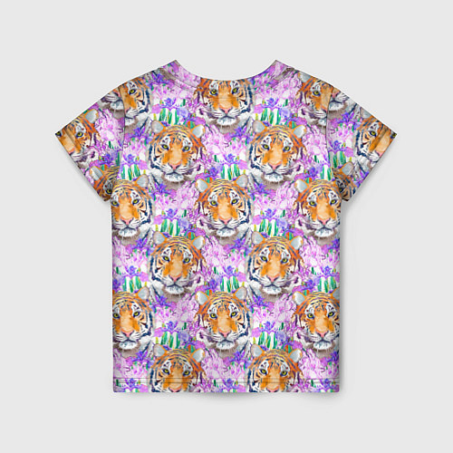 Детская футболка Тигр в цветах / 3D-принт – фото 2