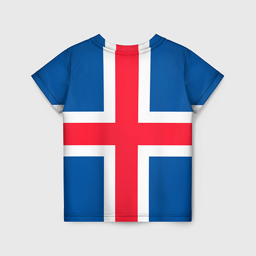 Детская футболка Флаг и Герб Исландии / 3D-принт – фото 2