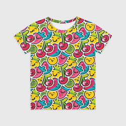 Футболка детская Лето Ягоды Фрукты, цвет: 3D-принт