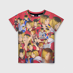 Футболка детская Kozume Kenma Pattern Color, цвет: 3D-принт