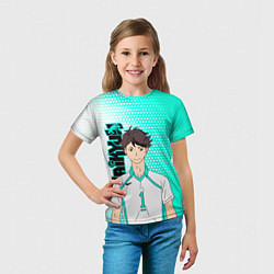 Футболка детская Тоору Ойкава Oikawa Toru, цвет: 3D-принт — фото 2