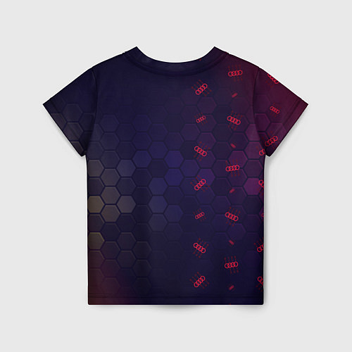 Детская футболка Audi - Gearbox - Hexagon Pattern / 3D-принт – фото 2