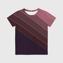 Футболка детская Коричнево-фиолетовый узор, цвет: 3D-принт
