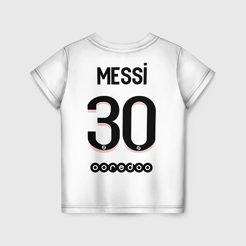 Детская футболка Месси форма гостевая ПСЖ 2122 / 3D-принт – фото 2
