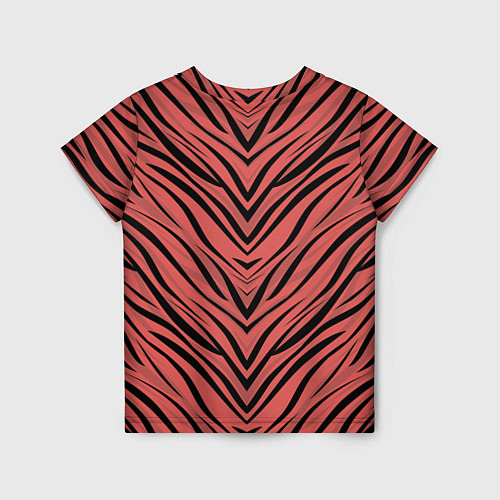 Детская футболка Полосатый тигровый узор / 3D-принт – фото 2