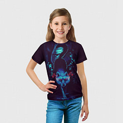 Футболка детская Крадущийся волк, цвет: 3D-принт — фото 2